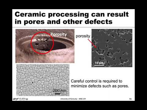 MSE 201 S21 Lecture 21 - Module 4 - Processing Effect on Ceramics