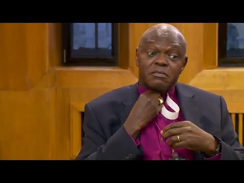 WATCH: John Sentamu putting his collar back together on Andrew Marr Show WATCH: John Sentamu putting his collar back together on Andrew Marr Show