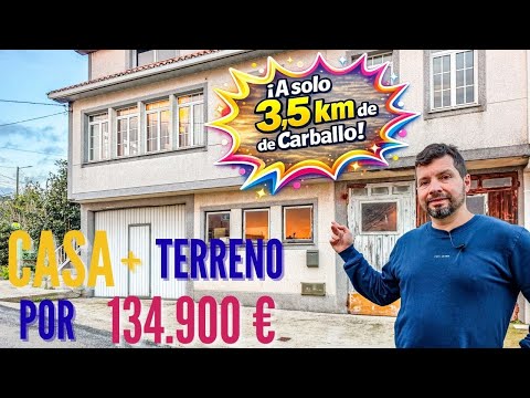 🏡 HOUSE with 🌿LAND 3.5 Km from CARBALLO (A Coruña) for €134,900.