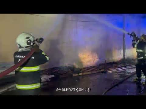 Baksol yolu adlanan ərazidə mebel sexində baş vermiş yanğın