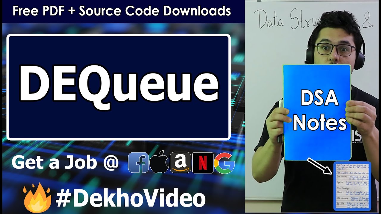 Video thumbnail for Double-Ended Queue in Data Structure (DE-Queue Explained)🔥