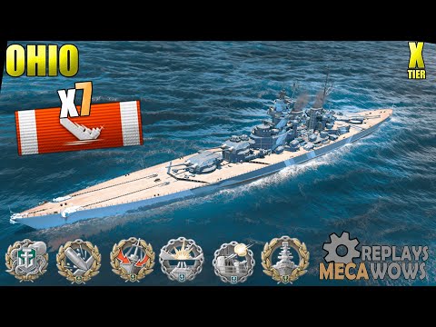 Ohio 7 Kills & 302k Damage | World of Warships Gameplay 4k