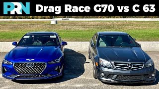 Genesis G70 vs Mercedes C 63 AMG | 1/2 Mile Drag Race