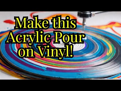 💜Transforming Vinyl Records with Acrylic Pouring Mastery💜