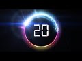 Countdown Timer 20 sec ( v 466 ) news theme - circle equalizer effects with sound HD 4k!