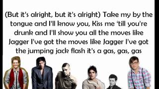 Glee - Moves Like Jagger / Jumping Jack Flash With Lyrics