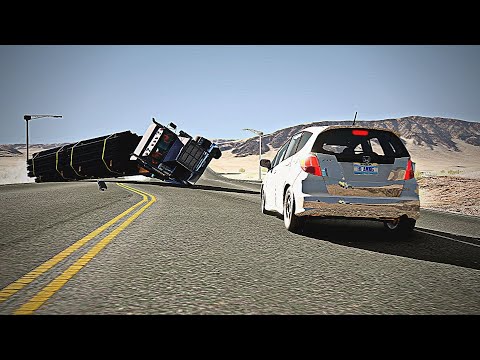 BeamNG Drive - Crossroad Car Crashes #6