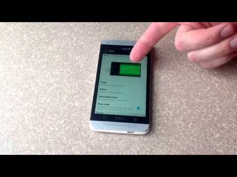 How to turn on / off the battery percent remaining on a HTC One