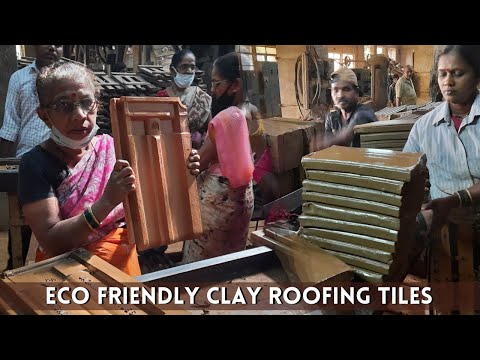 How Eco friendly Clay Roofing Tiles Making Full Process Step by Step | Clay Tile Factory Production
