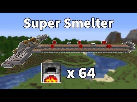 Minecraft Super Smelter Tutorial! - 64 Furnace Fully Automatic Super Smelter for Minecraft 1.16+