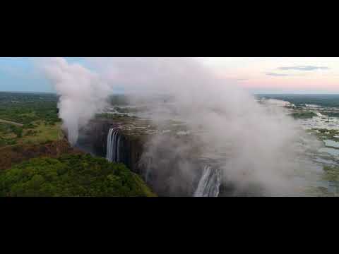 Flight Over Victoria Falls - Beautiful Drone Shots