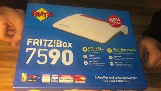 AVM FRITZ!Box 7590 Flagship Router with Integrated Modem, Supervectoring unboxing and instructions