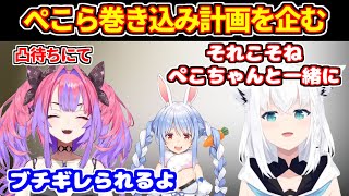 凸待ちでフブキとヴィヴィが密かにぺこら巻き込み計画を話す【ホロライブ切り抜き/兎田ぺこら/白上フブキ/綺々羅々ヴィヴィ】