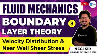 Velocity Distribution & Near Wall Shear Stress | Lec 3 | Boundary Layer Theory, Fluid Mechanics