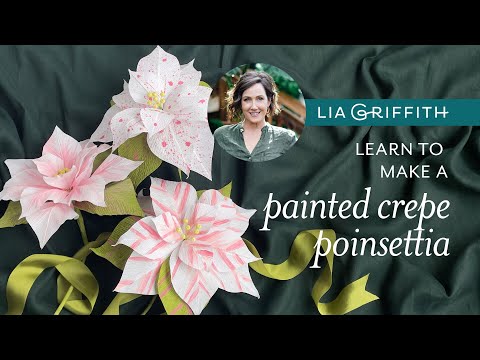 Learn to Make a Painted Crepe Paper Poinsettia
