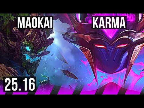 MAOKAI & Lucian vs KARMA & Yunara (SUP) | KR Master | 25.16