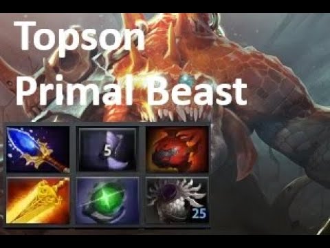 Topson Primal Beast MID 14/4/18 - Dota 2 v7.34b gameplay