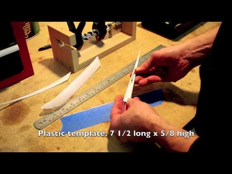 Preparing fletching for medieval warbow arrows