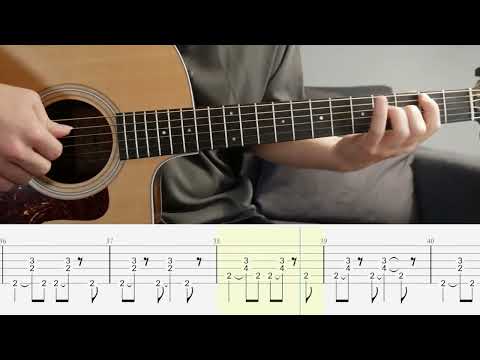 Virginia Moon - Foo Fighters - Guitar Tutorial + TABS on screen