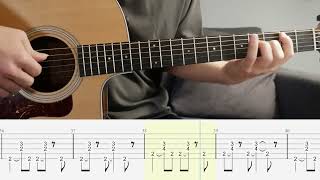 Virginia Moon - Foo Fighters - Guitar Tutorial + TABS on screen