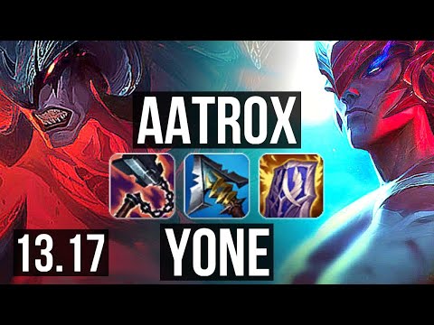 AATROX vs YONE (TOP) | 600+ games, Dominating | EUW Master | 13.17