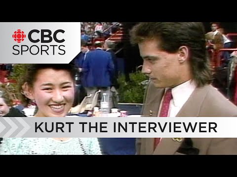 Kurt Browning shows off journalist skills, interviews Japan’s Midori Ito after historic 1989 routine