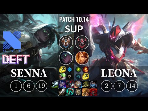 DRX Deft Senna vs Leona Sup - KR Patch 10.14