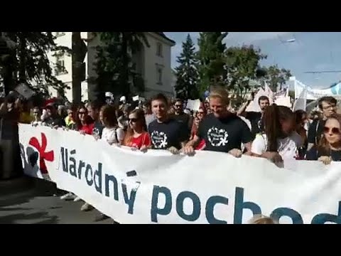 Protestmarsch in Bratislava gegen Abtreibung
