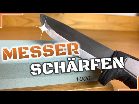 Messer schärfen mit dem Schleifstein - Anleitung