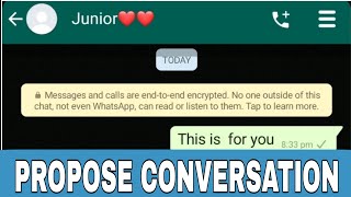 Propose Conversation | Watsup Chats |