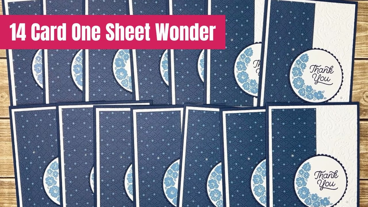 Easy One Sheet Wonder Template to make 14 Cards | Countryside Inn Designer Series Paper