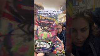 Perfect Order Pack Battle!! #pokemon #fypシ #shortsfeed #gf #bf #couple #pokemoncards #fansing