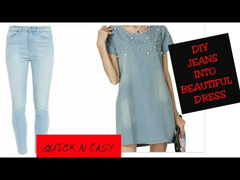 DIY CONVERT OLD JEANS INTO CUTE TOP