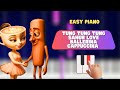 Im Tung Tung Tung Sahur And I Love Ballerina Cappuccina Easy Piano Tutorial