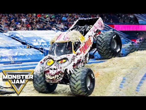 Zombie Driver Bari Musawwir's Stoppie at Amalie Arena in Tampa | Monster Jam