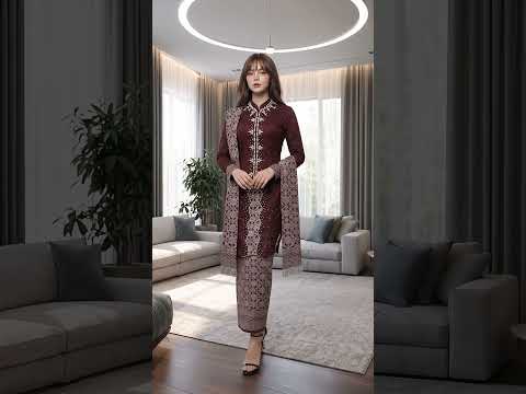 Kebaya modern burgundy dipadukan batik, siap jadi pilihan elegan tanpa berlebihan! 💖✨ Detail lace-nya bikin semakin ca...
