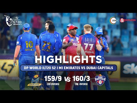 ILT20 S2 | English - HIGHLIGHTS | Dubai Capitals V/S MI Emirates - T20 Cricket | 20th Jan | English