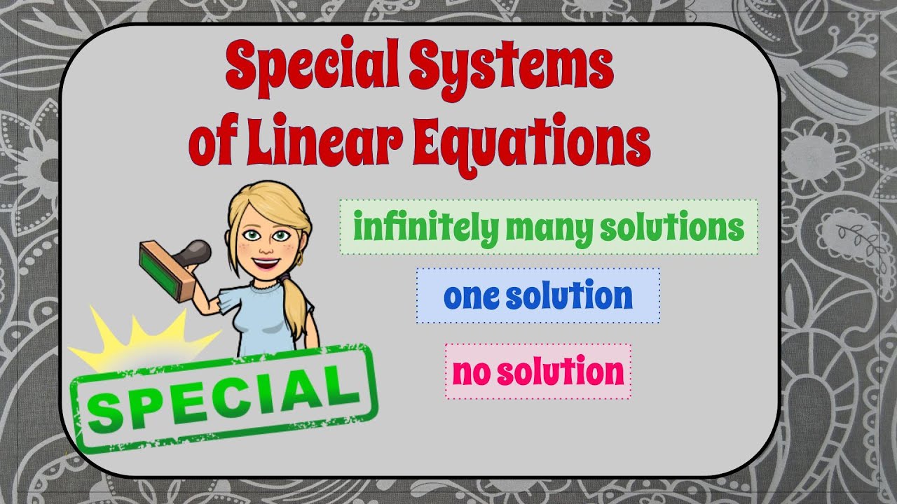 How to Determine the Number of Solutions & Classify a System of Linear Equations | HSA.CED.A.3 🖤