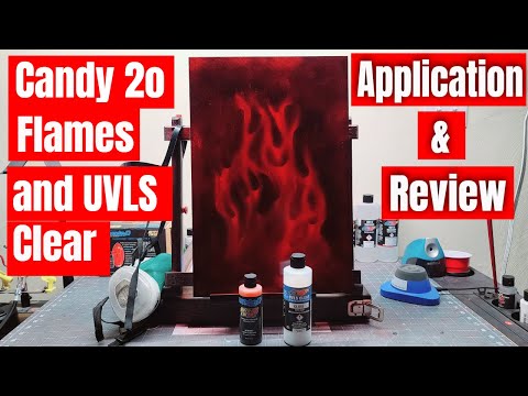Createx Candy 2o Flames & UVLS Clear - Airbrush How to