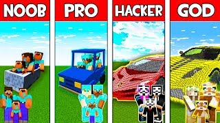 Minecraft - NOOB vs PRO vs HACKER vs GOD : FAMILY CAR in Minecraft ! Animation