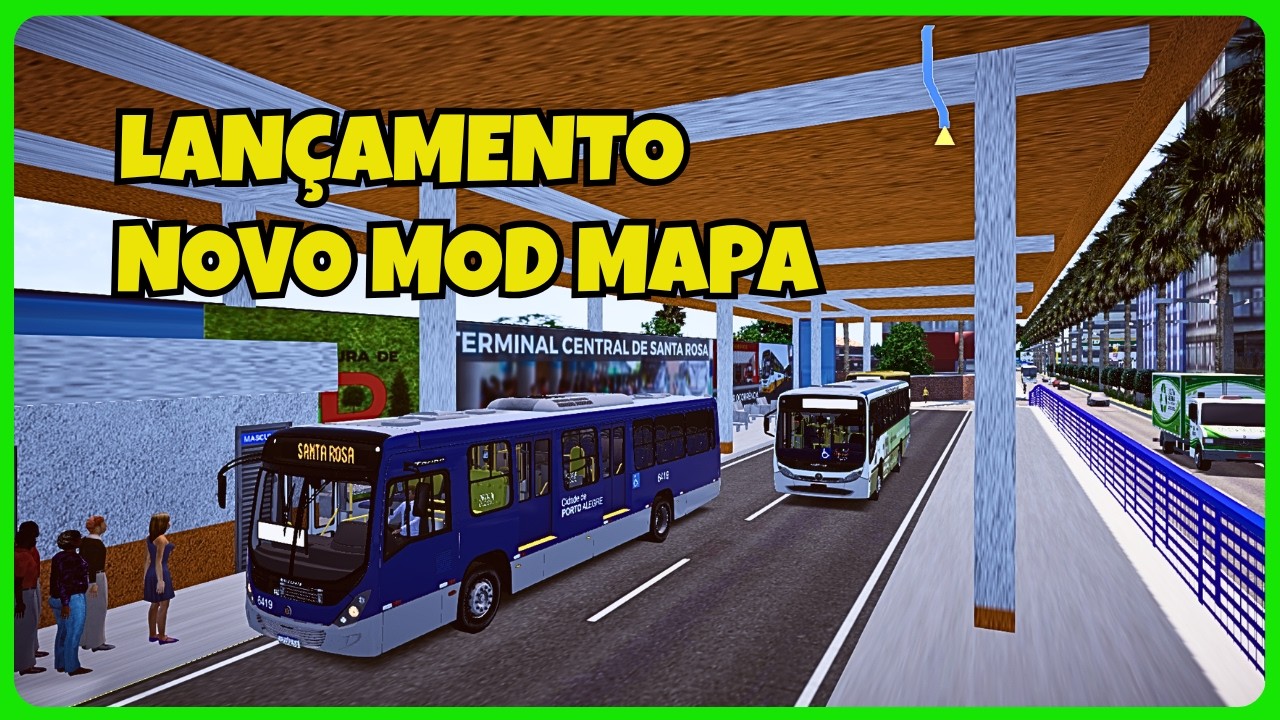 🟢Proton Bus Simulator | Novo Mod Mapa Santa Rosa | Novas Linhas | Linha S405 | PBS