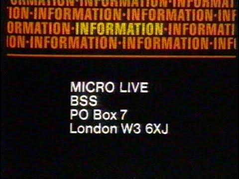 Friday 19th December 1986 BBC2 South - Micro Live - Christmas - Going To Pot - South On 2 - Rare