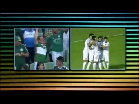 Torcida do Palmeiras comemorando o Gol do Santos 1 x 0 Vitoria
