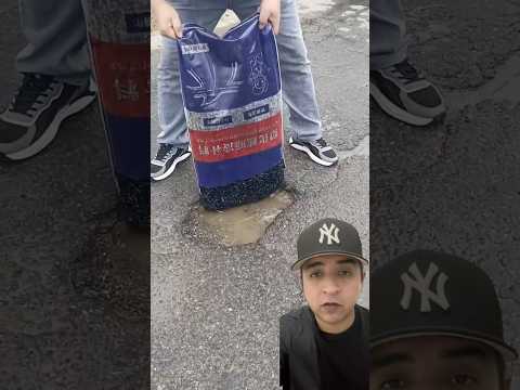 Cold asphalt for repairing potholes in streets and roads #repairs #asphalt #streets