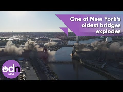 One of New York's oldest bridges explodes