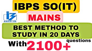 ibps so it mains preparation 2021||ibps so it mains strategy 2021 #ibps #ibpsso2021 #ibps