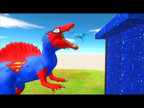 All Dinosaurs Jump Into The Mouth of Super Spinosaurus - Animal Revolt Battle Simulator