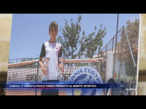Canosa. Il tennista Paolo Vernò premiato al merito sportivo