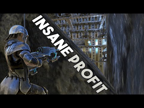 SOLO Tek Rifle Raiding A Rathole For Huge Profit - ARK