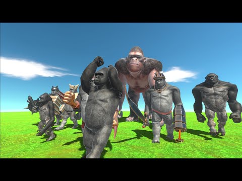 ENEMY PRIMATES ATTACK GORO -  ANIMAL REVOLT BATTLE SIMULATOR